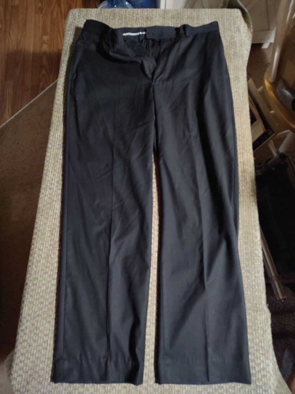 JF J. Ferrar Mens dress pants modern fit polyester Visco black size 34W 32L